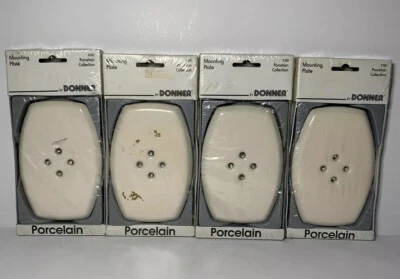 Lote de 4 placas de montaje Donner porcelana marfil remodelación de baño 9310V a juego Foto 1 de 4