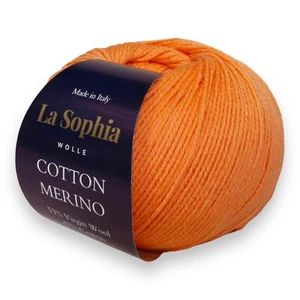 La Sophia Wolle 50g,Premium Baumwolle Merino,Cotton,Sommerwolle,Made in Italy - Bild 1 von 21