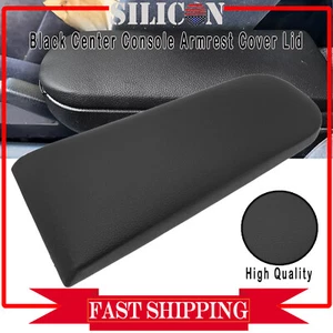 For VW Jetta Beetle 1999-2009 Black Leather Center Console Armrest Cover Lid New - Picture 1 of 7