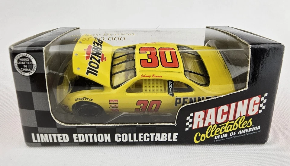 Johnny Benson escala 1/64 #30 Pennzoil Pontiac 1 de 10.000 coleccionables de carreras  Foto 1 de 4