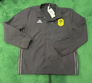 Adidas Nashville SC Gray Soccer Futbol Windbreaker Jacket Size Medium M $85 MSRP - Picture 1 of 9
