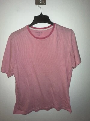 Camiseta rosa a rayas David Taylor para hombre, talla L, ropa ligera de resort Foto 1 de 3