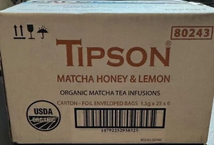 Job lot of 10 boxes of 150 bags TIipson Organic Green Tea Matchia Honey & Lemom - Picture 1 of 13