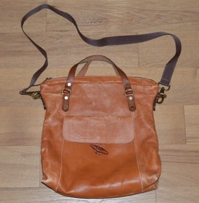 Bolso de Hombro Hobo Marco Buggiani Italia Cuero Rústico Marrón Envejecido Foto 1 de 4