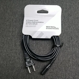 Best Buy Essentials 6 ft. 2 Prong Figure 8 Polarized Power Cord 7A/125V - Imagen 1 de 4
