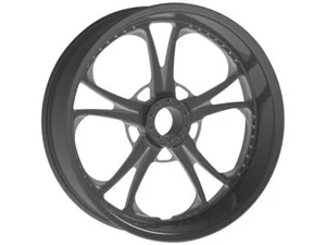 RevTech Moto Motorcycle Motorbike T-5 Billet Wheels Black - 21 x 3.50 Inch - Picture 1 of 5