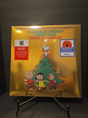 Charlie Brown Christmas Gold Foil Edition Vince Guaraldi Trio Red Vinyl RARE! 4 - Image 1 of 2