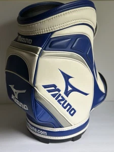 Mizuno  Den Caddie Golf Bag White x Blue Umbrella Stand Trash Can Gift - Picture 1 of 5