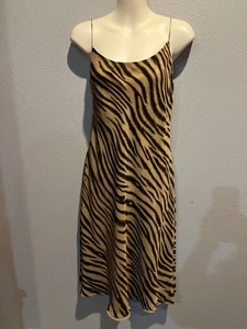 Neu mit Etikett Jones New York Signature Damenkleid 100 % Seide Tigerstreifen Größe 10 - Bild 1 von 10