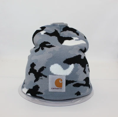 Sombrero de reloj acrílico gorro cálido invierno tejido camuflaje gorra regalo de Navidad Foto 1 de 4