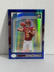 2024 Donruss Optic Jayden Daniels Blue Hyper Rated Rookie #248 Commanders - Picture 1 of 6