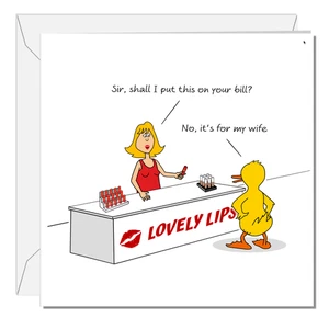 Lustige Geburtstagskarte für Frau weiblich ihre Enten Shopping Tiere humorvoll Swizzoo - Bild 1 von 8