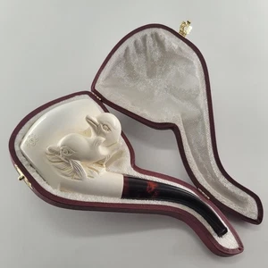 9MM Filtered dolphins smooth block meerschaum pipe handmade CPW Meerschaum #34 - Picture 1 of 13