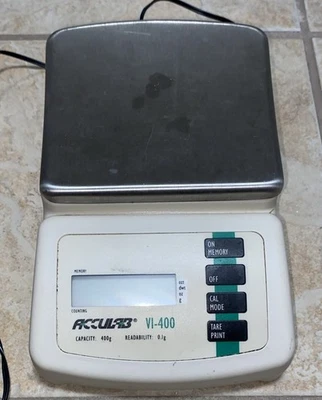 Báscula de precisión ACCULAB VI-400 400 gramos de capacidad, legibilidad 0,1 g usada completa Foto 1 de 4