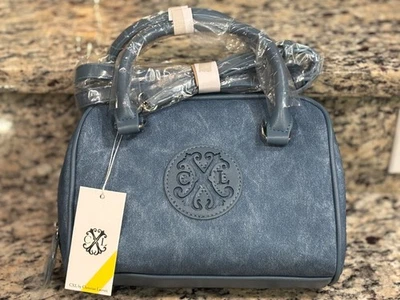 Bolso Bandolera CXL by Christian Lacroix Jasper Barrel Denim Azul Nuevo con Etiquetas Foto 1 de 4