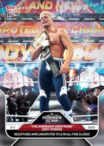 2025 Topps Now WWE #86 Cody Rhodes SummerSlam PRESALE - Picture 1 of 1