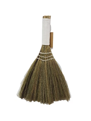 Natural Grass Primitive Broom White Handle for Craft Projects Decor 12" - Image 1 of 3