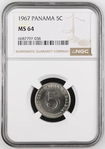 Panama 5 Centesimos 1967 NGC 64 - Picture 1 of 2