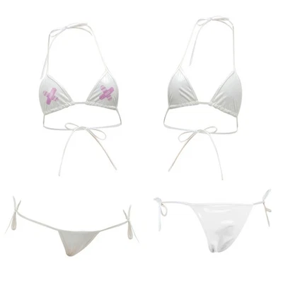 Mujeres Trajes de baño Anime Estampado Traje de baño Lencería Sexy Sujetador de playa Día de San Valentín Foto 1 de 4