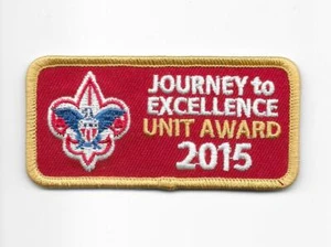 2015 Gold Journey to Excellence Unit Award post Quality Unit Boy Scouts BSA - Picture 1 of 1