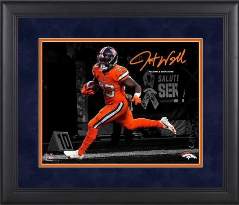 Javonte Williams Denver Broncos Framed 11" x 14" Spotlight Cover