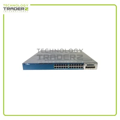 Cisco 3560X 24 Port PoE+ Gigabit Switch WS-C3560X-24P-L V02 W/ 1x C3KX-NM-1G - Image 1 of 2