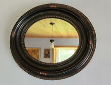 Victorian Wood Gesso Handpainted Oval Wall Mirror