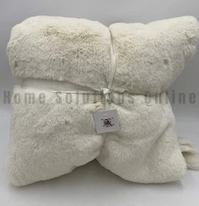 Pottery Barn Teen Washable Faux Bunny Fur Rug Ivory 5' x 8' #301C - Picture 1 of 3