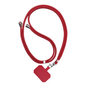 Universal Cellphone Lanyard Strap (China Red Cured Cloth + Red Soft Rope) - Zdjęcie 1 z 8