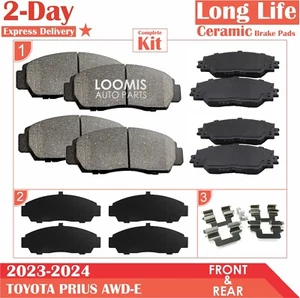 for 2023-2024 Toyota Prius AWD-E Front and Rear Ceramic Brake Pads Kit - Picture 1 of 8
