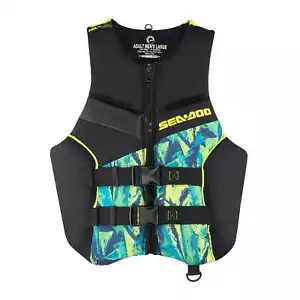 NEW! SEA DOO MEN'S AIR FLOW PFD LIFE JACKET NEOPRENE GTX RXT RXP FISH PRO - Picture 1 of 9