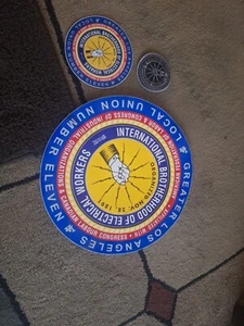 International Brotherhood of Electrical Workers 2 Decals & Patch IBEW LA # 11  - Picture 1 of 10
