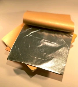 5000 Fogli Sciolti Imitazione Foglia Argento Foglia Carta Doratura Artigianato 16CM X 16CM - Foto 1 di 2