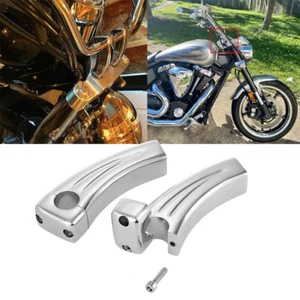 6" Chrome Handlebar Pullback Risers For Universal Motorcycle 1" inch Bar USA - Picture 1 of 12