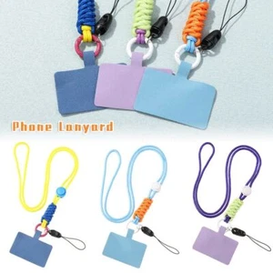 Chain Patch Phone Lanyard Phone Safety Tether Hanging Neck Cord Nylon Strap - Photo 1 sur 17