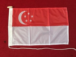 SINGAPORE 115g Knitted Polyester FLAG High Quality - Picture 1 of 1