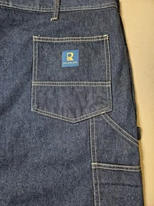 Mens Carpenter Jeans Blue Denim Real Work Wear Extra Pockets 46x32 NWT - Picture 1 of 6