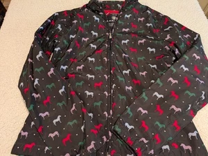 Ariat Girls Windbreaker Jacket Size XXL (16) Multi Color Horses, EUC - Picture 1 of 5