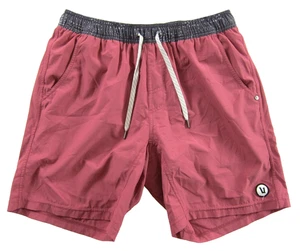 Vuori rosa grau gefüttert Stretch elastische Taille Tasche Training Gym Shorts Damen M - Bild 1 von 5