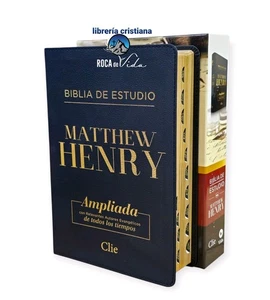 Matthew Henry erweiterte Pistenbild Studiobible, schwarz hergestelltes Leder mit Index - Bild 1 von 7
