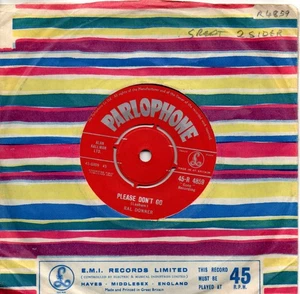 Ral Donner:Please don't go/I didn't figure on him:UK Parlophone:1961 - Picture 1 of 2