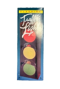 Vintage Flashing Traffic Light Blinking Stop Light Spencer Gift With Box Works - Picture 1 of 11