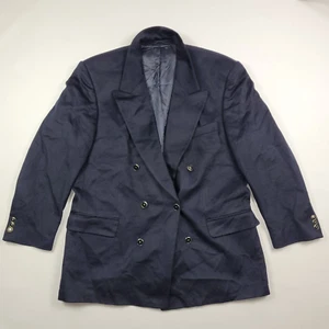 claudio Milano Mens Blazer Jacket Loro Piana Cashmere Blend Blue size 52 - Picture 1 of 8