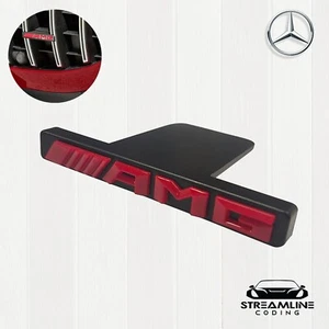 Emblem Red Chrome Panamericana GT Grille Radiator Mercedes Benz AMG Badge - Picture 1 of 6