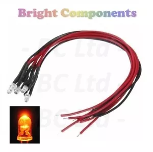20 x vorverdrahtete orange LED 3 mm ultrahell: 9 V ~ 12 V: UK-Verkäufer - Bild 1 von 1