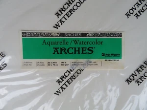 NEW Aquarelle Arches Watercolor Paper 22” x 30”, 25 Sheet Lot, 140# Cold Press - Picture 1 of 4