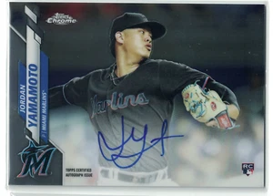Tarjeta automática Topps 2020 cromada de novato Jordan Yamamoto #RA-JY RC Marlins Mets - Imagen 1 de 2