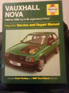 Vauxhall Nova (Petrol) 1983-1993 Haynes Workshop Manual mint - Picture 1 of 2