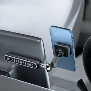 Magnet Car Phone Holder Telescopic Mount w/ Parking Number Card Flexible Angle - Picture 1 of 12