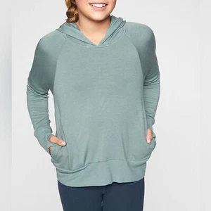 ATHLETA GIRL 14 OUTSIDE THE BOX HOODIE lightweight layer sweatshirt thumbholes - Picture 1 of 11